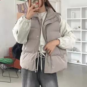 [문에이블]문에이블 겨울 가을 여자 여성 베스트 데일리 캐주얼 경량 패딩 숏 조끼