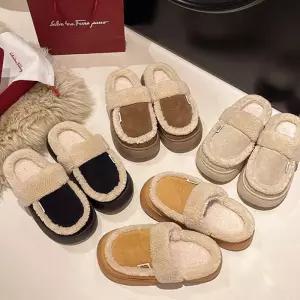 [반해써][겨울추천] 키높이 겨울 양털 기모 슬리퍼 (털신/통굽/실내화) S_YW071