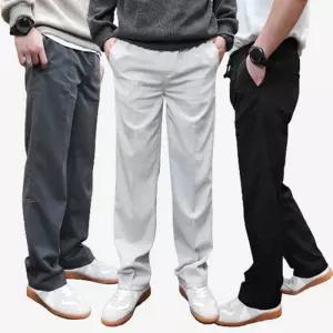 [아이에스이랩]남자 빅사이즈 링클프리 와이드 슬랙스 팬츠 I5SL017