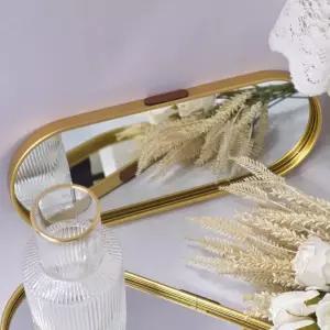 미러 트레이 L 거울 메탈 소품 진열 받침대 인테리어 악세 디피