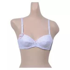초등 중등 여학생 주니어 브라 3단계 화이트 풀컵