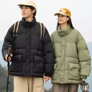 [아이에스이랩]겨울 오버핏 커플 웰론 스트링 숏패딩 점퍼 I4JK061Q