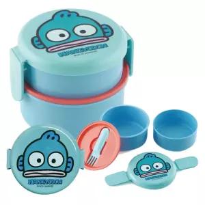 한교동 포크포함 도시락통 2단 원형 아동도시락 캐릭터도시락