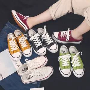 5컬러 캔버스뮬스니커즈 캔버스뮬운동화 단화 캔버스스니커즈