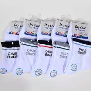 남자 안전 미니 파일 긴양말 쿠션 드라이쿨 용신 성인 양말 5P