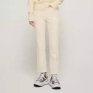 [로아드로아]일자와이드 힙업 슬림 스판 팬츠 (크림)