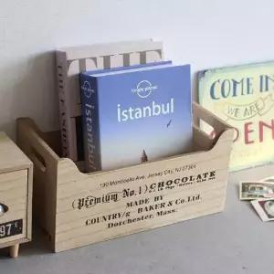 [JED] 작은 바구니 보관 박스 정리 우드 화분 양념병 손잡이