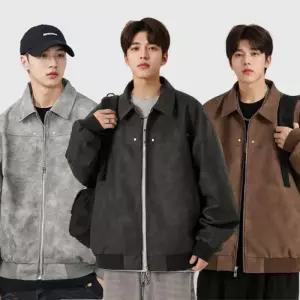 [다잇템]남자 가을 겨울 빈티지 워싱 오버핏 레더 자켓