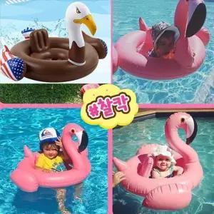 어린이 보행기 튜브 캐릭터 튜브 물놀이튜브 2종류