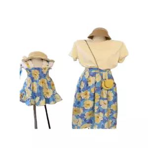 모녀커플룩 여름 세트 해변 가족 가족시밀러룩 엄마딸 바캉스 의상 패밀리룩