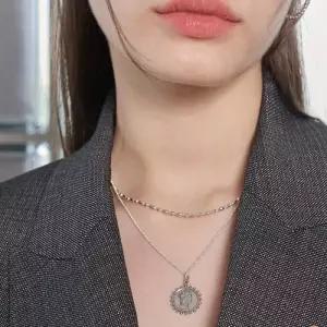 [제이로렌]제이로렌 타원볼 볼 실버 목걸이 N01186