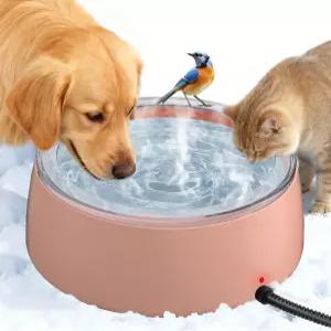 Newget 3L 온수 그릇 야외 대형 난방 개 씹을 수 있는 코드가 방수 애완동물 겨울철 고양이 토끼 닭에게