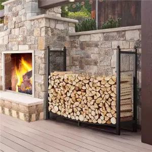 장작 거치대 철제 벽난로 철재 화로 A타입 보관함