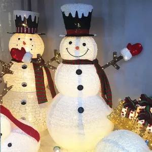 크리스마스장식 눈사람모형 무드등 정원데코 파티 성탄절 조경 펜션 조형물 꾸미기