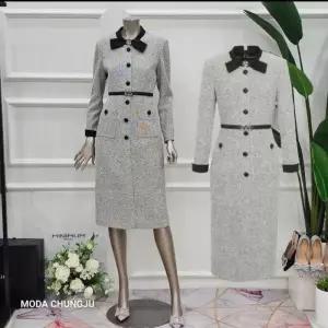 [미니멈]MD 리본 타이 배색 원피스  MD MXDAWO9120 M_CJ