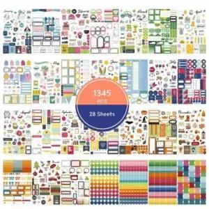 [문구/오피스] 다꾸 계절 월별 스티커 다이어리 플래너 1345pcs