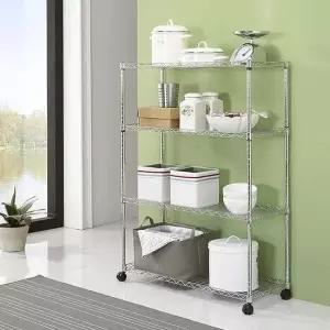 [무료배송] 메탈선반 900 4단 대형수납장 조립앵글 거실인테리어