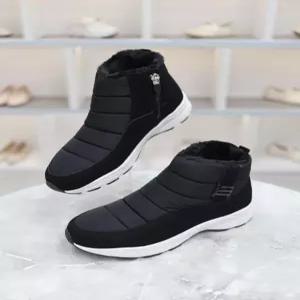 [블리아르]스마일 통굽 패딩 퍼 안감 털 앵클 방한 부츠 4cm BLMD66071-1_GN