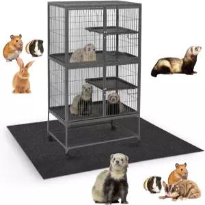 드라이다이어트 56인치 x 42인치 페럿 플레이펜 매트 반려동물 케이지 라이너 아래 흡수성/방수 펠트 패드