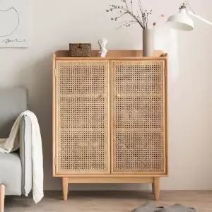 북유럽 빈티지 거실 라탄 원형 소파 카페 엔틱