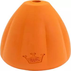 츄 킹 바이 매머드 프리미엄 간식 개 장난감 매우 내구성이 뛰어난 천연 고무 베이컨 맛 미디엄 - 오렌지