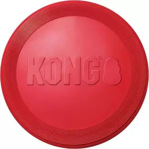 KONG 플라이어 - 야외 놀이 시간을 위한 내구성 있는 반려견 장난감 천연 고무 플라잉 디스크 가져올 수 한