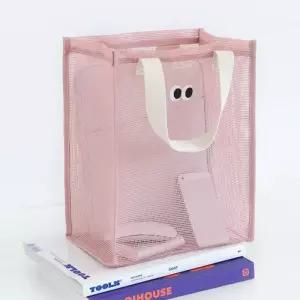 [라일리] Rly 메쉬백 썸머비치가방 토트백 피크닉물놀이가방 핑크