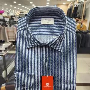 [레노마셔츠]서커 스트라이프 프린트 일반핏 ROSSG1056_DG