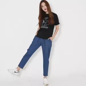 [라일리여성의류] Rly 세미 루즈핏 면바지 빅사이즈 허리밴딩 배기팬츠