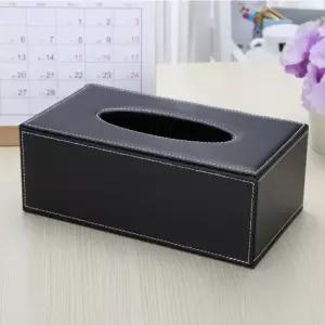모던 가죽 휴지케이스 사각 갑 티슈커버 블랙