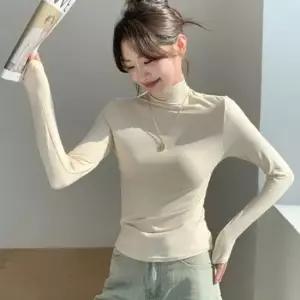 [라일리여성의류] Rly 여자 터틀넥 티셔츠 겨울 기본티 목티 반팔티