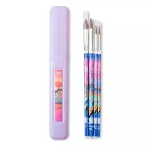 [문구] 캐릭터 붓 보관함 프린세스 통 홍색 팬시 용기