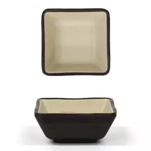 [콩심팥심]투톤 멜라민 사각 한식 종지 미니 반찬그릇 7.2cm 4호