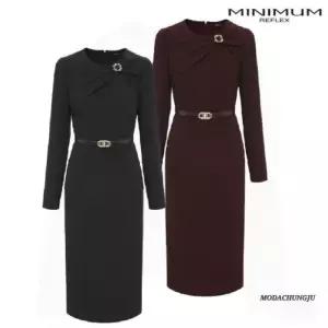 [미니멈]MD 언발 꼬임 브로치 원피스 MD MMYDAWO1090_CJ