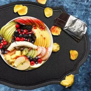 [골드스마일]PVC 식탁 방수 매트 블랙 테이블매트 식탁매트