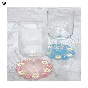 [골드스마일]국화무늬 실리콘 컵받침 티코스터 패드1P