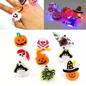 [골드스마일]할로윈 라이트 패션 반지 50개(혼합) 단체선물 코스튬