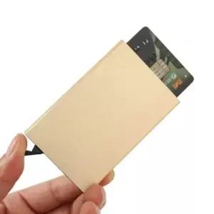 [골드스마일]오토메탈슬라이드카드홀더(골드)신용카드케이스