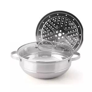 [골드스마일]우리집 스텐 찜냄비 인덕션 잔치팬 전골냄비찜기 32cm