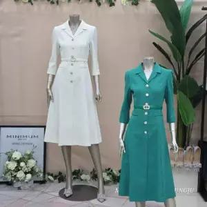 [미니멈]MD 7부 롤업  카라넥 프린세스 플레어 원피스  MD MYBAWO3020_CJ