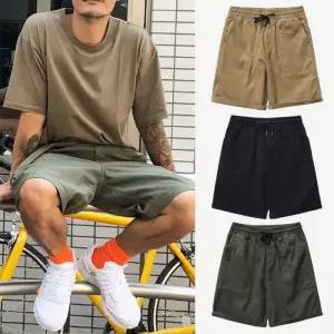 [아이에스이랩]허리밴딩 빅포켓 5부 면 반바지 여름팬츠 I5PT042