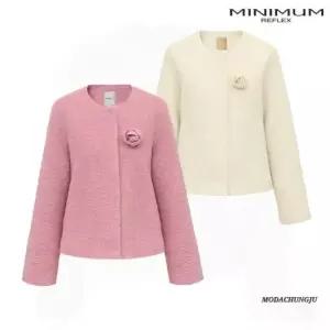 [미니멈]MD 부클 브로치  울 알파카 코트 자켓  MD MYDAWJ0780_CJ