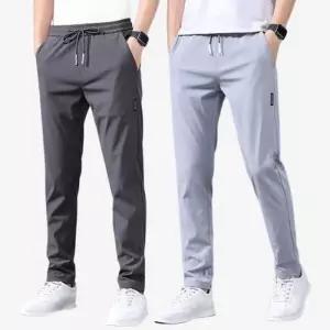 [아이에스이랩]일자핏 스판 아이스 팬츠 쿨 슬랙스 바지 I2SL018