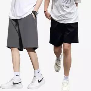 [아이에스이랩]허리밴딩 썸머 아이스 쿨 슬랙스 반바지 I5PT048