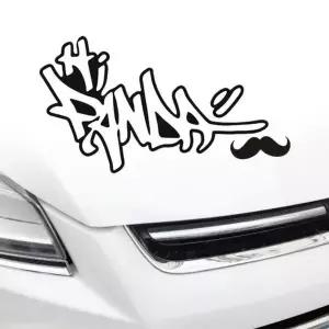 [셀러에이드]은플 희망S 수염텍스트판다 초보운전 차량용스티커 자