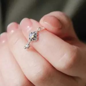 [제이로렌]바이데이지 오팔 원석 미니 열쇠 목걸이 Bn0559