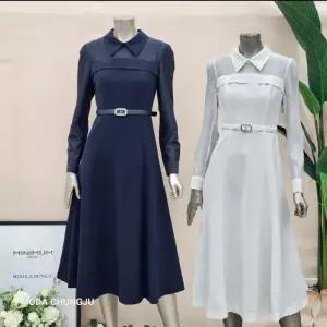 [미니멈]MD 카라넥 시스루 플레어 원피스 MD MMYBAWO3110_CJ