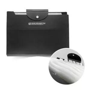 [문구/오피스] 문서 정리용 12포켓 파일 블랙 1세트 10개입 클리어