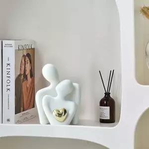 하트 커플 조각상 인테리어 소품 장식품 오브제 DD-13021 커플조각상 미니조각상 실내조각상