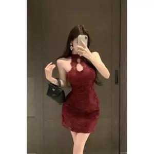 여자 원피스 치마 망사 하계 펜슬 비즈 독보적인예쁨 홀터 자수 힙업 인기2